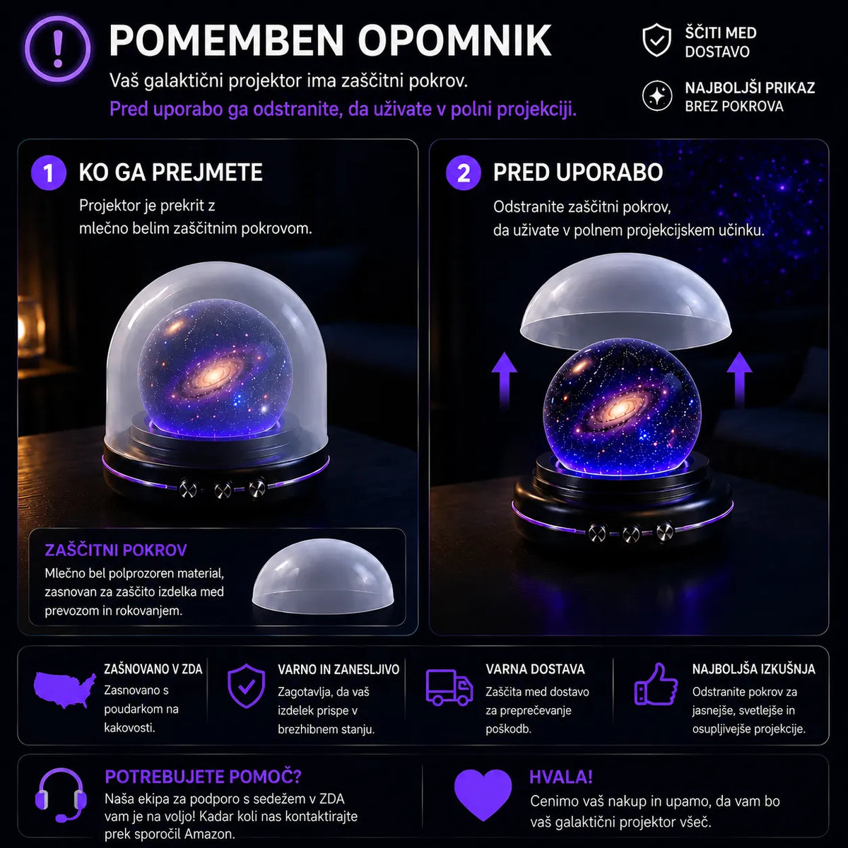 🌌 5D holografski projektor zvezd Comauo®