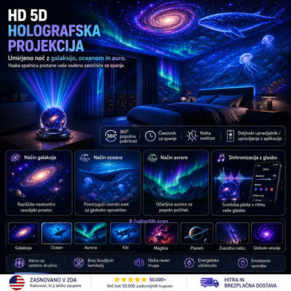 🌌 5D holografski projektor zvezd Comauo®