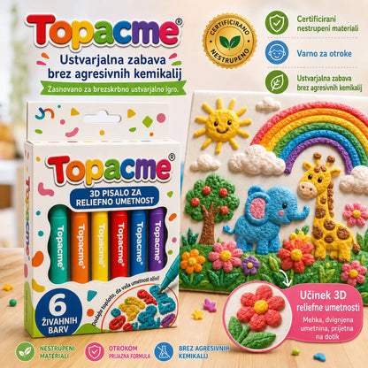 Prihranite 50 % z današnjim naročilom | Topacme® 3D pisalo za reliefno umetnost – spremenite ravne risbe v otipljive 3D umetnine 🪄