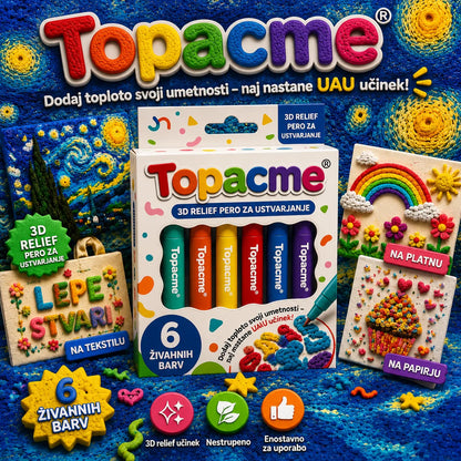 Prihranite 50 % z današnjim naročilom | Topacme® 3D pisalo za reliefno umetnost – spremenite ravne risbe v otipljive 3D umetnine 🪄