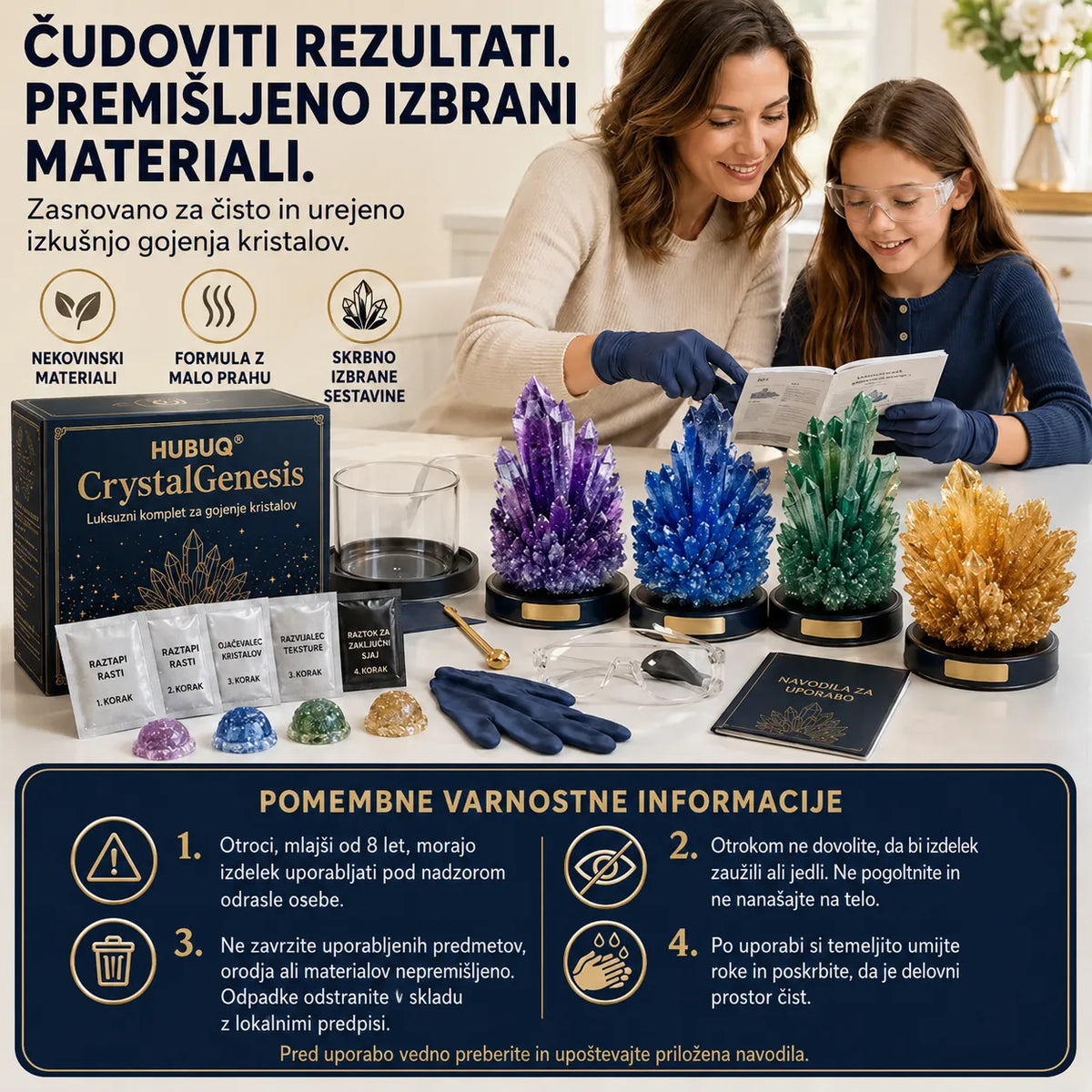 HUBUQ® CrystalGenesis — Premium komplet za ustvarjanje teksturiranih kristalov 💎