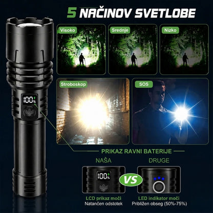 🔥 NAJBOLJŠA POSEBNA PONUDBA: 70 % POPUST + 🎁 2026 Super Bright Ultimate Tactical Survival Flashlight · VEČ KOT 2 MILIJONA PRODANIH · 80X SVETLEJŠA · 120 UR DELOVANJA · VOJAŠKA COB LED TEHNOLOGIJA