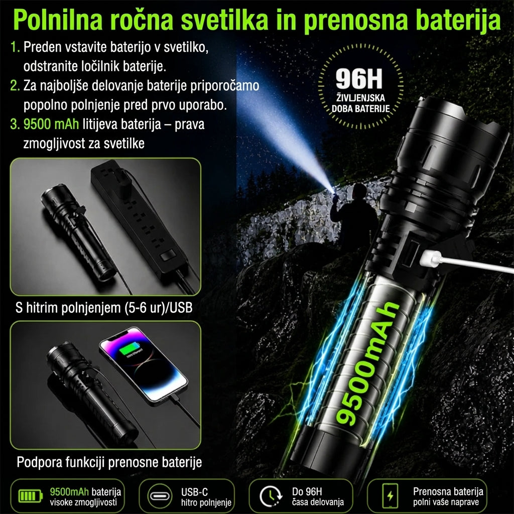 🔥 NAJBOLJŠA POSEBNA PONUDBA: 70 % POPUST + 🎁 2026 Super Bright Ultimate Tactical Survival Flashlight · VEČ KOT 2 MILIJONA PRODANIH · 80X SVETLEJŠA · 120 UR DELOVANJA · VOJAŠKA COB LED TEHNOLOGIJA