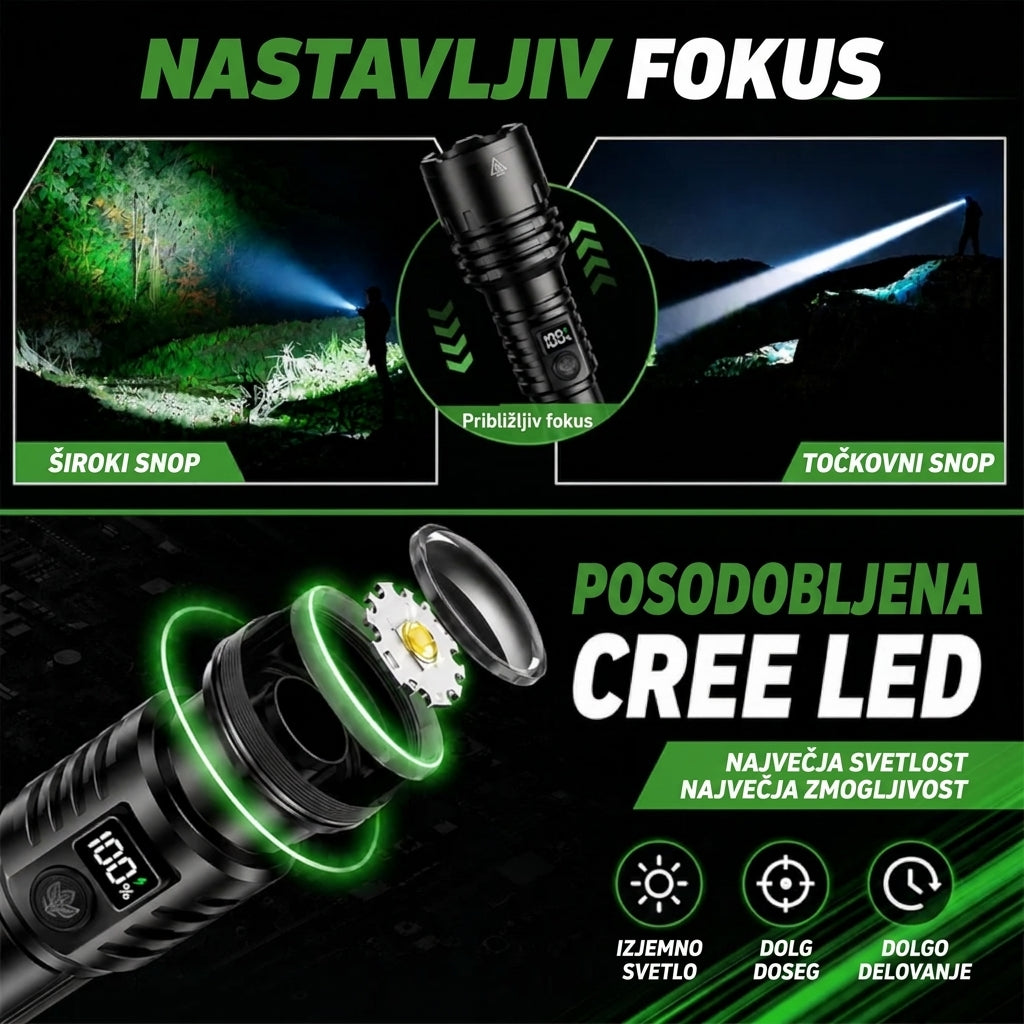 🔥 NAJBOLJŠA POSEBNA PONUDBA: 70 % POPUST + 🎁 2026 Super Bright Ultimate Tactical Survival Flashlight · VEČ KOT 2 MILIJONA PRODANIH · 80X SVETLEJŠA · 120 UR DELOVANJA · VOJAŠKA COB LED TEHNOLOGIJA
