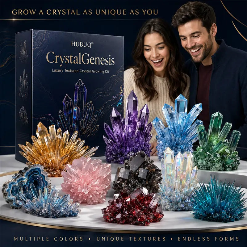 HUBUQ® CrystalGenesis — Premium komplet za ustvarjanje teksturiranih kristalov 💎